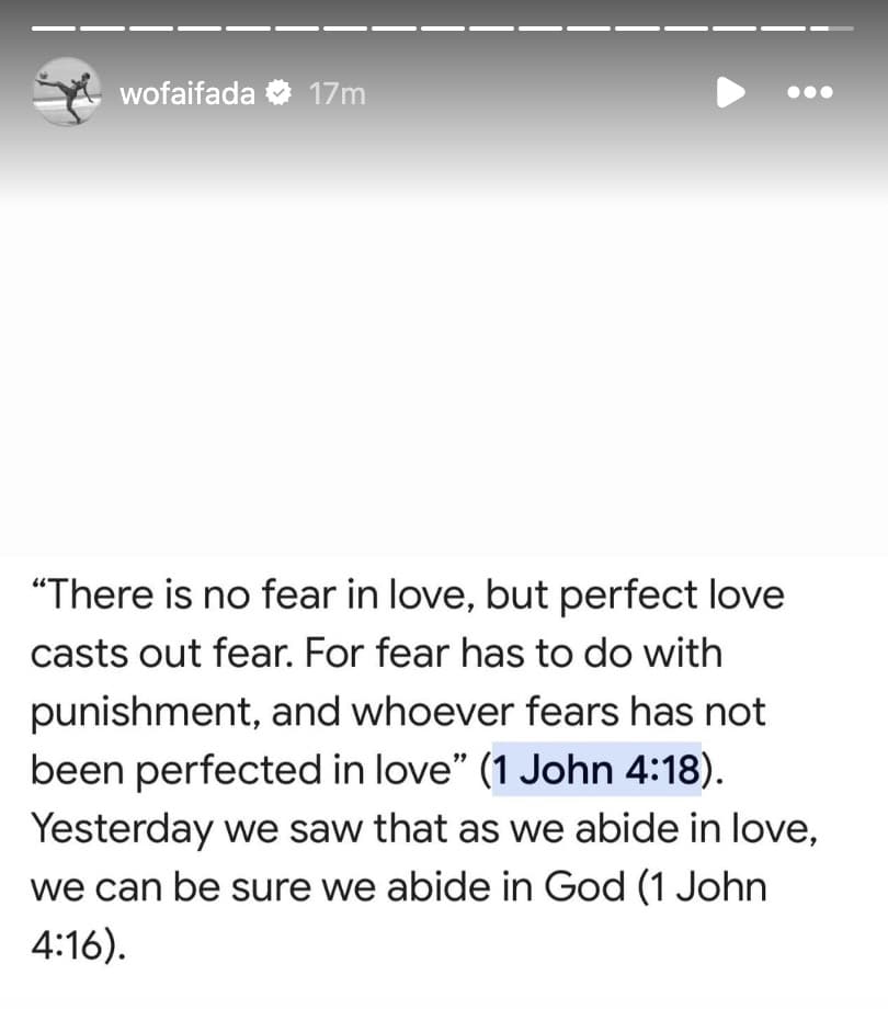 Wofai Fada breaks silence amidst in-law's saga, says 'no fear in love'
